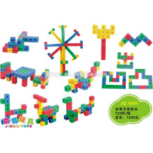 JQ1055 Preschool Kids Plastic Educational Square building Blocks Puzzle
